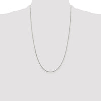 Sterling Silver Rhodium-plated 1mm 8 Sided Box Chain