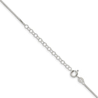 Sterling Silver 1.15mm 8 Sided w/2in ext. Box Chain