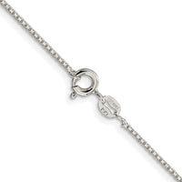 Sterling Silver Rhodium-plated 1.15mm 8 Sided Box Chain