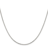 Sterling Silver Rhodium-plated 1.25mm 8 Sided Box Chain