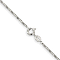 Sterling Silver Rhodium-plated 1.25mm 8 Sided Box Chain