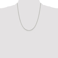 Sterling Silver Rhodium-plated 1.25mm 8 Sided Box Chain
