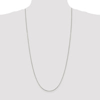 Sterling Silver Rhodium-plated 1.25mm 8 Sided Box Chain