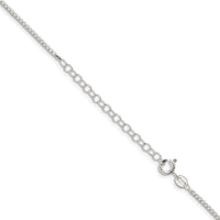 Sterling Silver 1.5mm 8 Sided w/2in ext. Box Chain