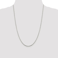 Sterling Silver Rhodium-plated 1.5mm 8 Sided Box Chain