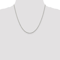 Sterling Silver Rhodium-plated 1.7mm 8 Sided Mirror Box Chain