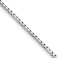 Sterling Silver Rhodium-plated 1.7mm 8 Sided Mirror Box Chain