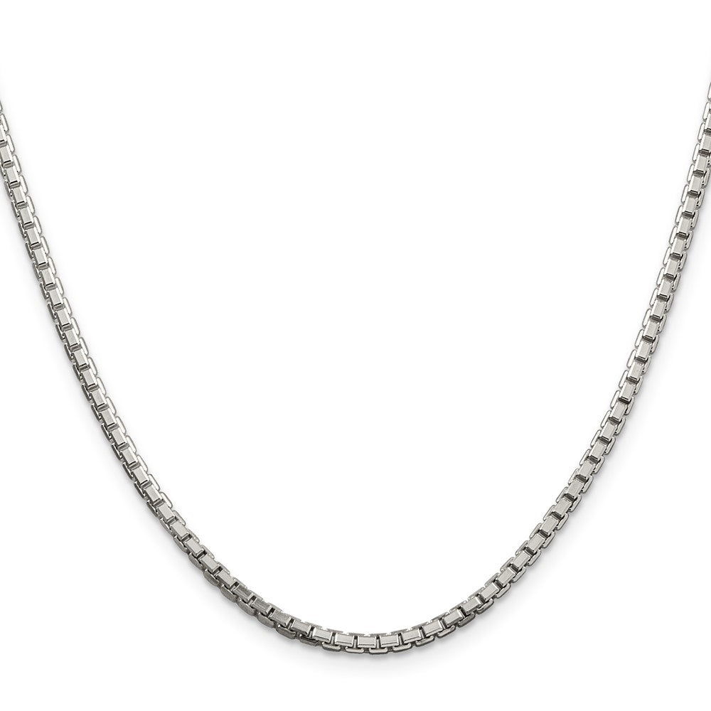 Sterling Silver 2.5mm 8 Sided Box Chain