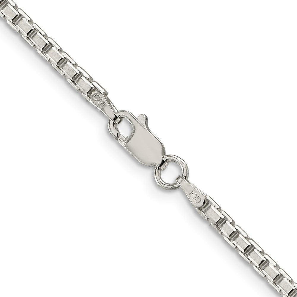 Sterling Silver 2.5mm 8 Sided Box Chain