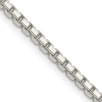 Sterling Silver 2.5mm 8 Sided Box Chain
