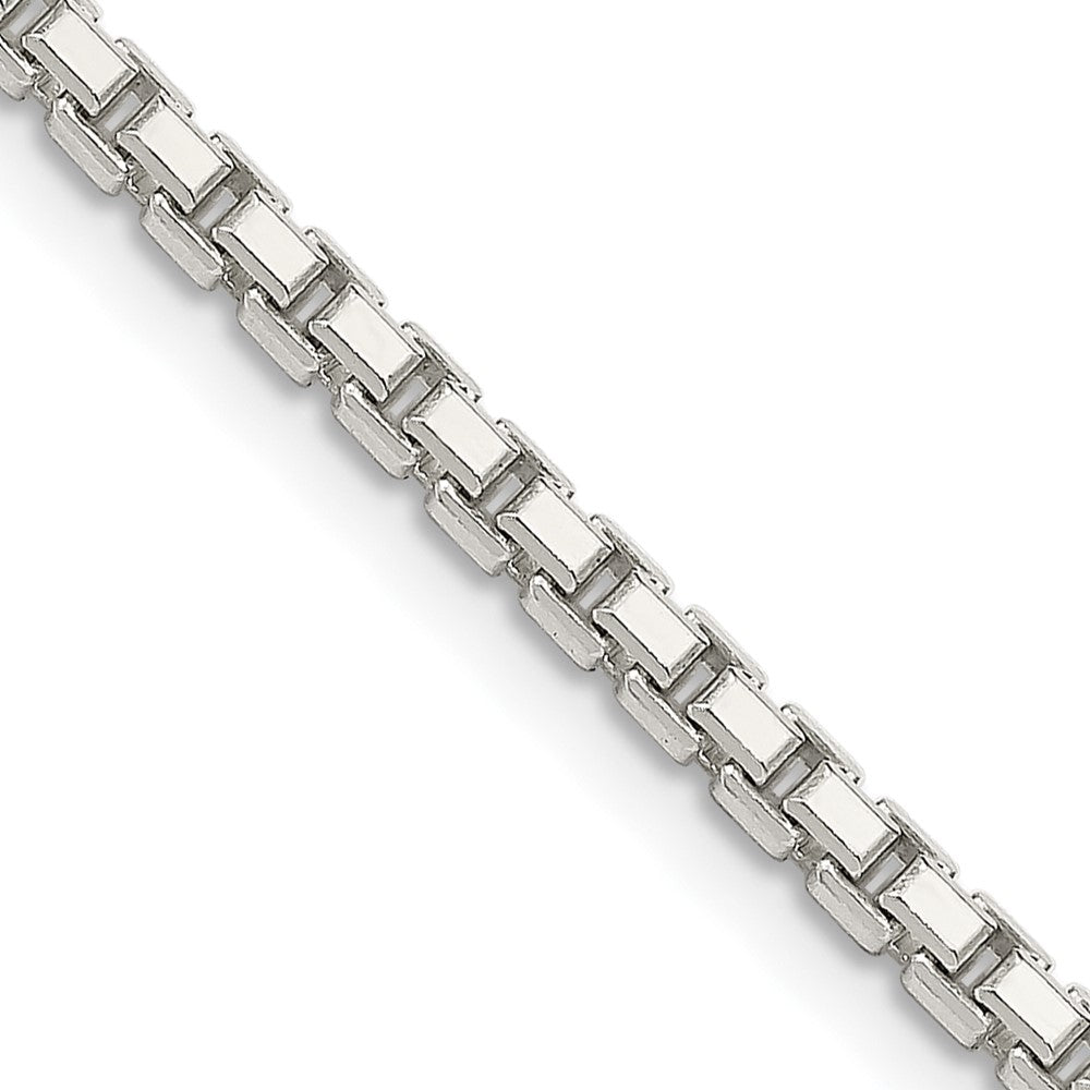 Sterling Silver 2.5mm 8 Sided Box Chain