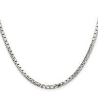 Sterling Silver Rhodium-plated 2.9mm 8 Sided Box Chain