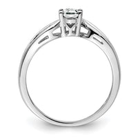 Sterling Silver Rhodium-plated White Topaz Ring