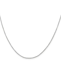 Sterling Silver Rhodium-plated .6mm Box Chain w/2in ext.