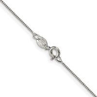Sterling Silver Rhodium-plated .6mm Box Chain w/2in ext.