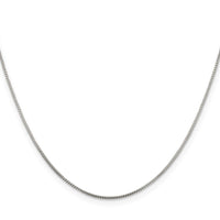 Sterling Silver Rhodium-plated .8mm Box Chain