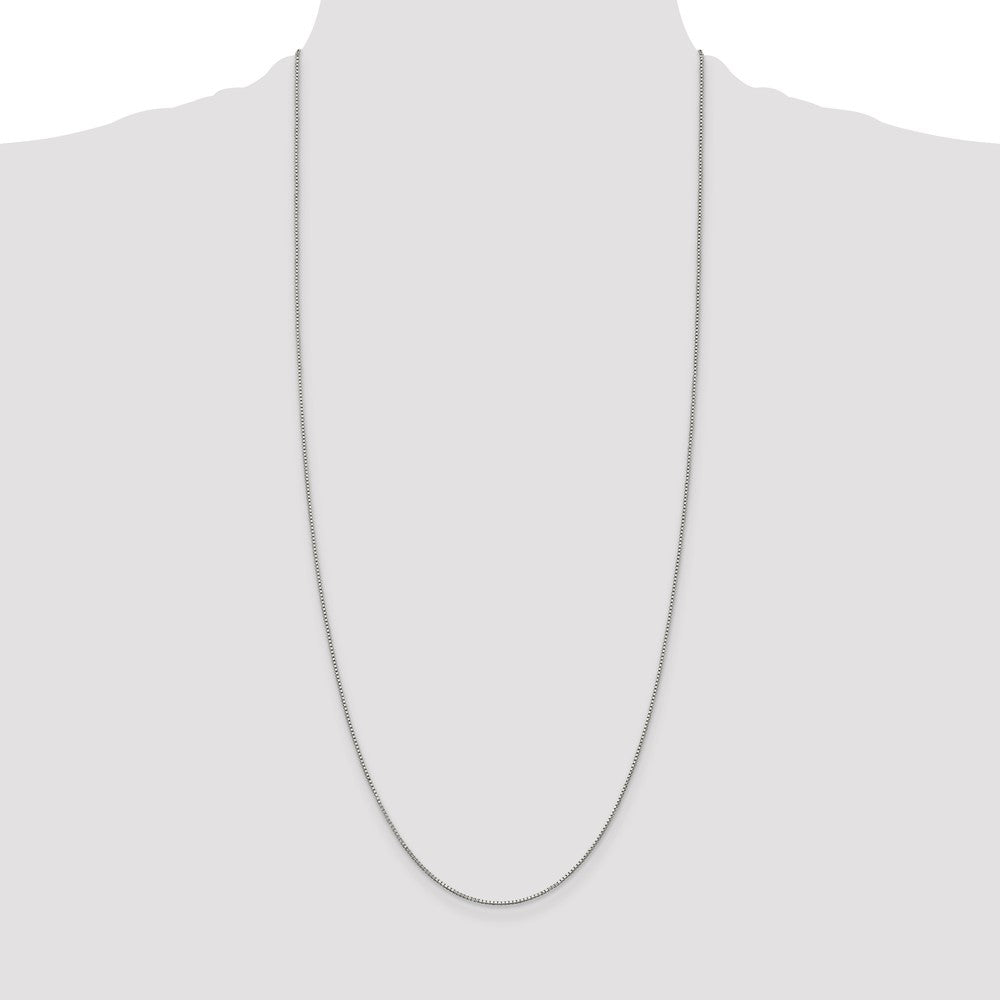 Sterling Silver Rhodium-plated .9mm Box Chain