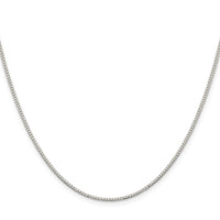 Sterling Silver 1.1mm Box Chain w/4in ext.