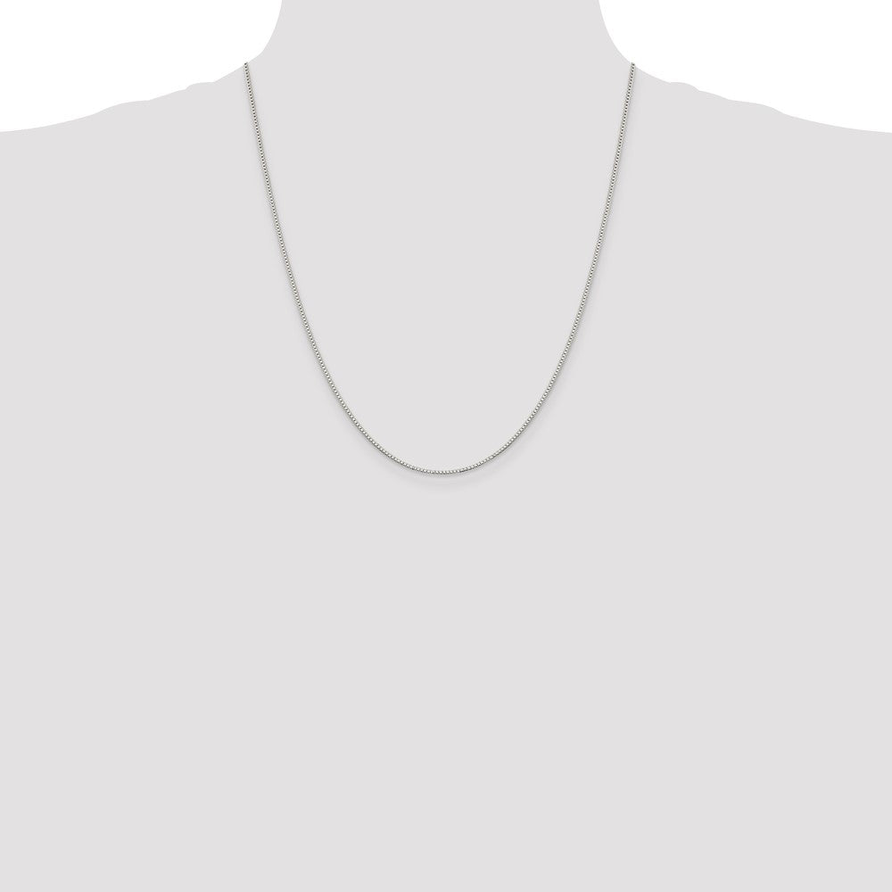 Sterling Silver 1.1mm Box Chain w/4in ext.