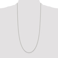 Sterling Silver Rhodium-plated 1.1mm Box Chain