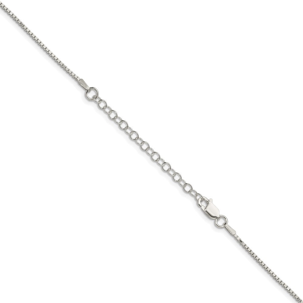 Sterling Silver 1.25mm Box Chain w/2in ext.