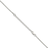 Sterling Silver 1.25mm Box Chain w/2in ext.