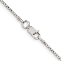 Sterling Silver Rhodium-plated 1.25mm Box Chain