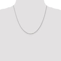 Sterling Silver Rhodium-plated 1.25mm Box Chain