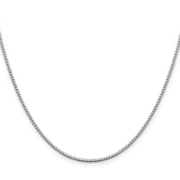 Sterling Silver Rhodium-plated 1.4mm Box Chain