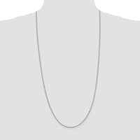 Sterling Silver Rhodium-plated 1.5mm Box Chain