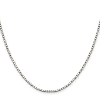 Sterling Silver 1.9mm Box Chain w/2in ext.
