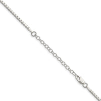 Sterling Silver 1.9mm Box Chain w/2in ext.
