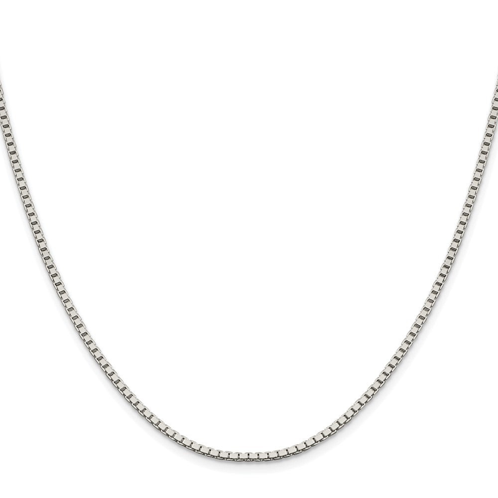 Sterling Silver Rhodium-plated 1.9mm Box Chain