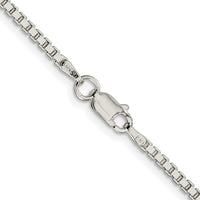 Sterling Silver Rhodium-plated 1.9mm Box Chain