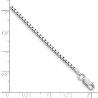 Sterling Silver Rhodium-plated 1.9mm Box Chain