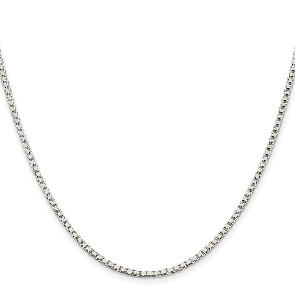 Sterling Silver Rhodium-plated 2mm Box Chain