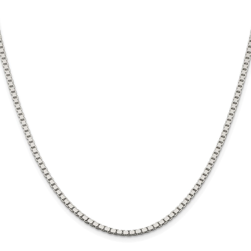 Sterling Silver Rhodium-plated 2.5mm Box Chain