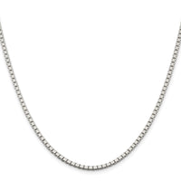 Sterling Silver Rhodium-plated 2.5mm Box Chain