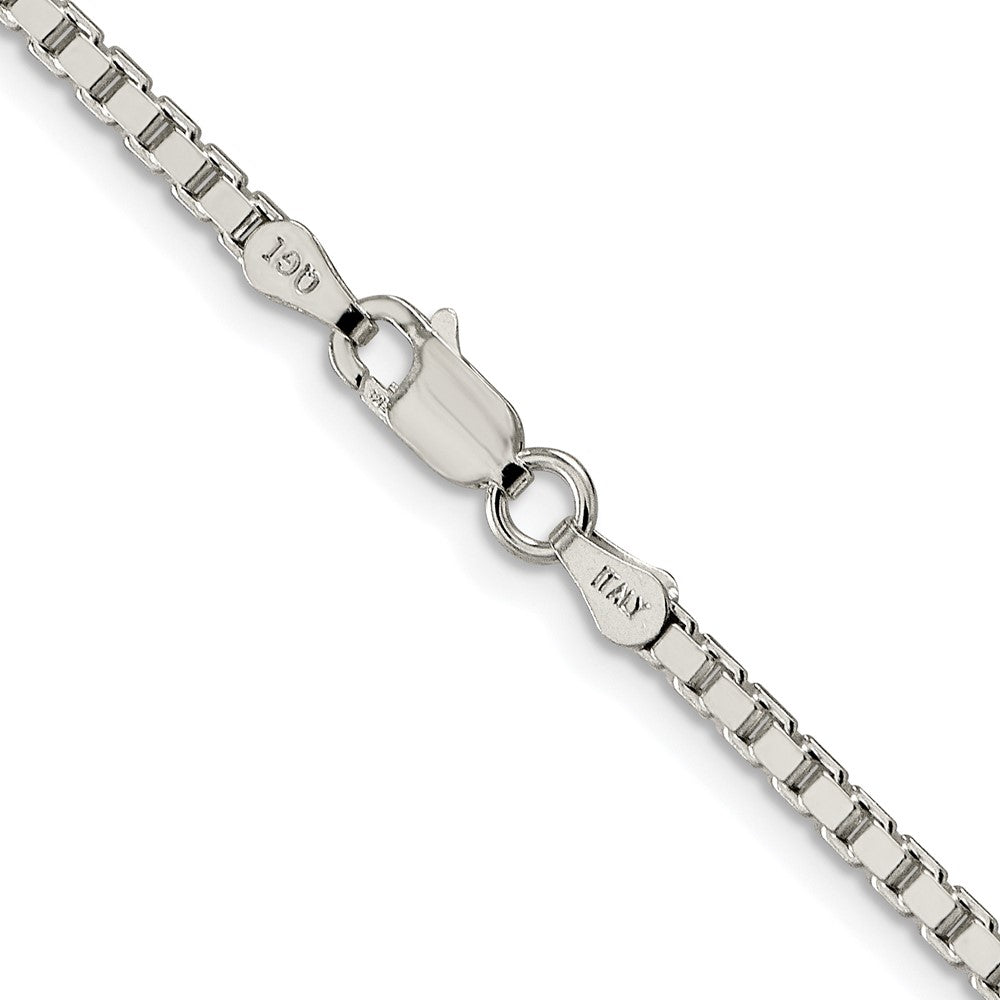 Sterling Silver Rhodium-plated 2.5mm Box Chain