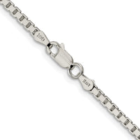 Sterling Silver Rhodium-plated 2.5mm Box Chain