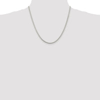 Sterling Silver Rhodium-plated 2.5mm Box Chain