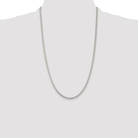 Sterling Silver Rhodium-plated 2.5mm Box Chain