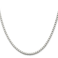 Sterling Silver Rhodium-plated 3mm Box Chain