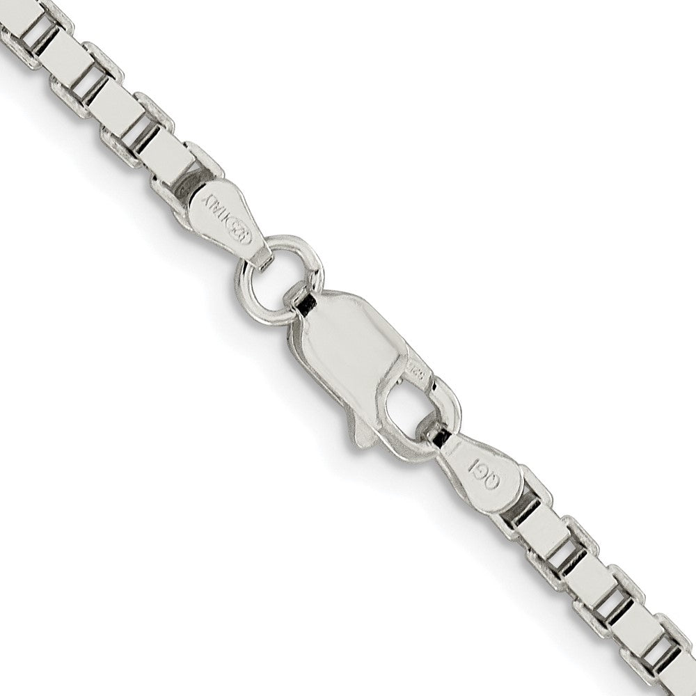 Sterling Silver Rhodium-plated 3mm Box Chain