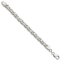 Sterling Silver 7.5mm Byzantine Chain