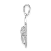 Sterling Silver Rhodium-plated Hilton Head Island Flip Flop Pendant