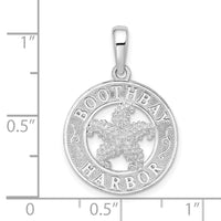 Sterling Silver RH-plated Polish Booth Bay Starfish Pendant