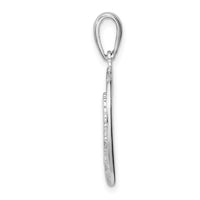 Sterling Silver Rhodium-plated Polished Barbados w/Map Circle Pendant