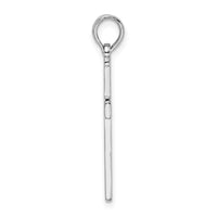 Sterling Silver Polished Flat Latin Cross Pendant