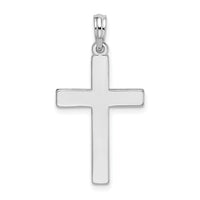 Sterling Silver Polished Flat Latin Cross Pendant